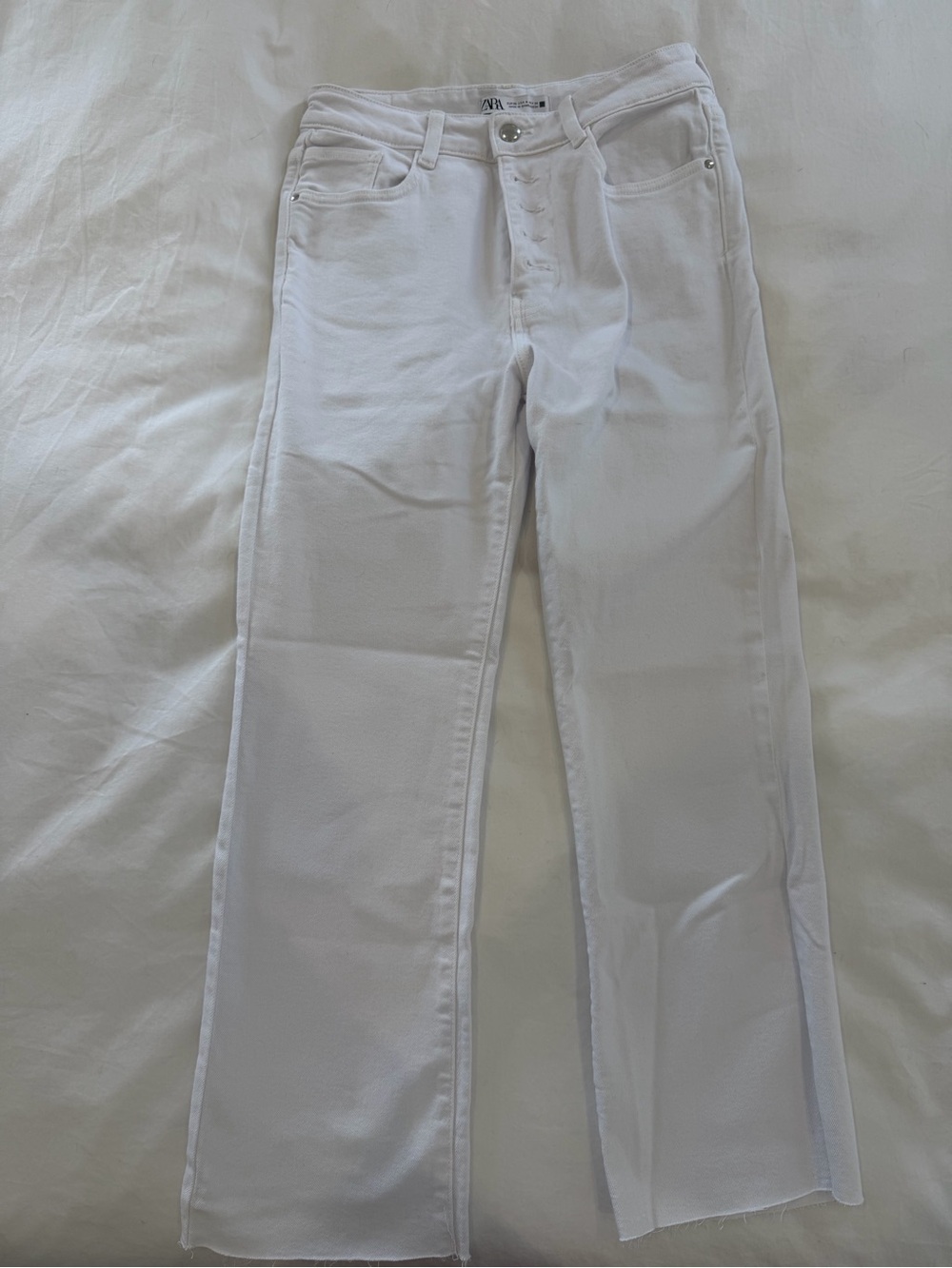 Zara High-Rise White Women's Jeans